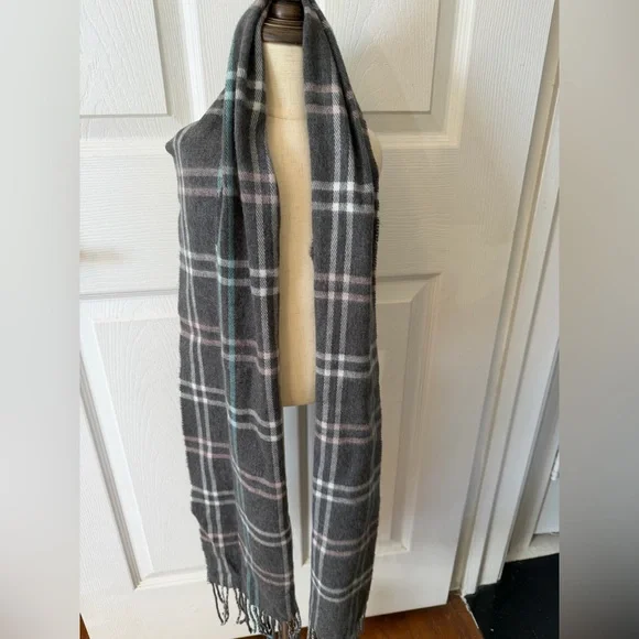 Italian Plaid Scarf gray - Picture 4 of 10